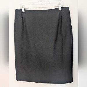 Ann Taylor Straight Mini Skirt Corpcore Career Essentials Wool Blend Sz 14 EUC